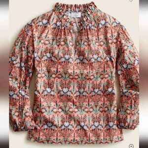 J. Crew-Libert of London  Floral Print Long-Sleeve Blouse